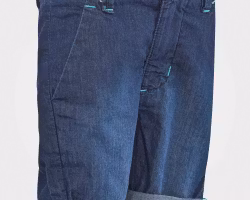 Geggamoja Soft Chino Shorts barn Denim/blue 86/92cl