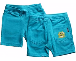 Shorts kortbyxor baby turkosa - Sweatshirt - Frogs - Maxomorra 50/56cl