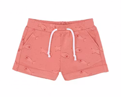 Shorts kortbyxor baby barn - rosa sugar coral- GOTS bomull 18mån-6år