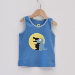 Tank top Linne för barn - Dinosaurie 12mån-5år