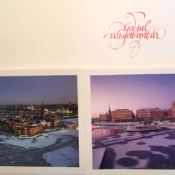 Julkort dubbla - Stockholm i vinterskrud - 13st