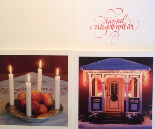 Julkort dubbla stämning
