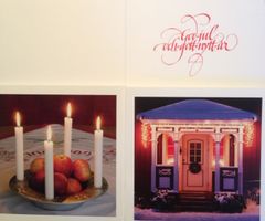 Julkort dubbla julstämning - 14st