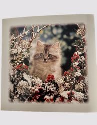 Julkort med söt katt - 15st