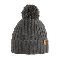 Mössa baby barn ribbad med boll - Ull (12-24mån)
