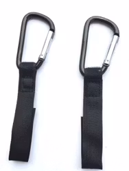 Barnvagnskrokar 2-pack lång kardborre