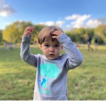 Långärmad barn t-shirt tröja grå melerad - Lime träd 3-4år ekologiska barnkläder