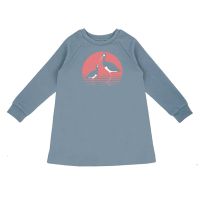 Sweatshirt klänning barn stork - 24mån-5år ekologisk bomull ekologiska barnkläder