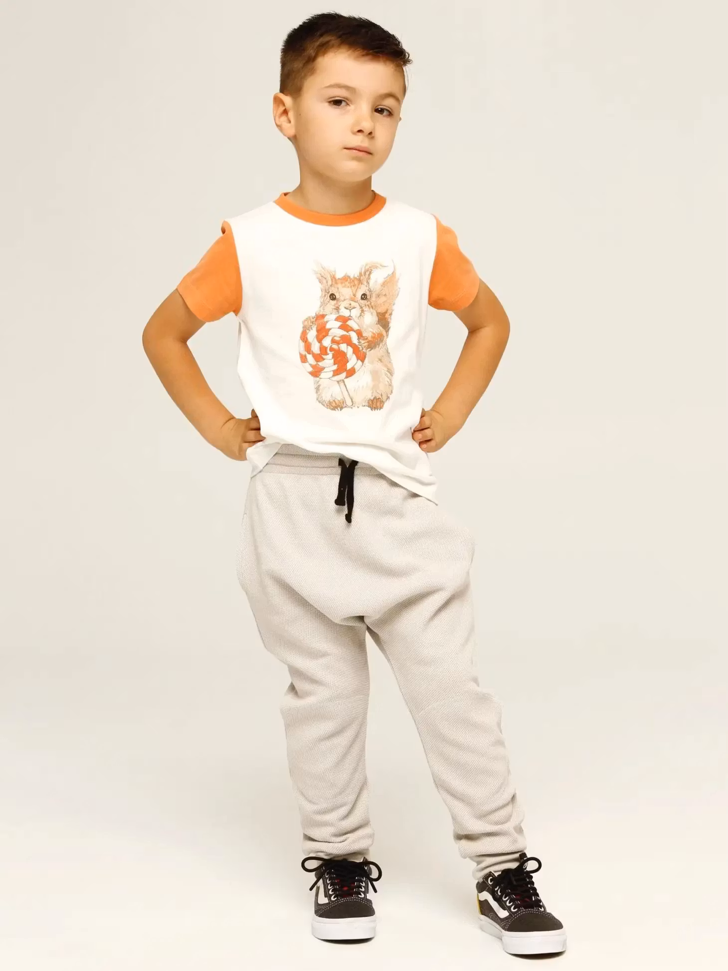 Kortärmad t-shirt tröja Ekorre från The QT (2–8 år) eko bomull barn
