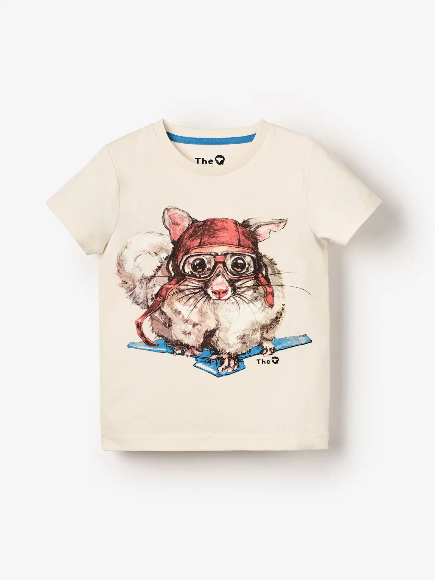 Kortärmad t-shirt tröja Flygpungekorre från The QT (2–8 år) ekologiska barnkläder