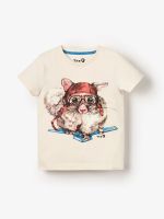 Kortärmad t-shirt tröja Flygpungekorre från The QT (2–8 år) ekologiska barnkläder