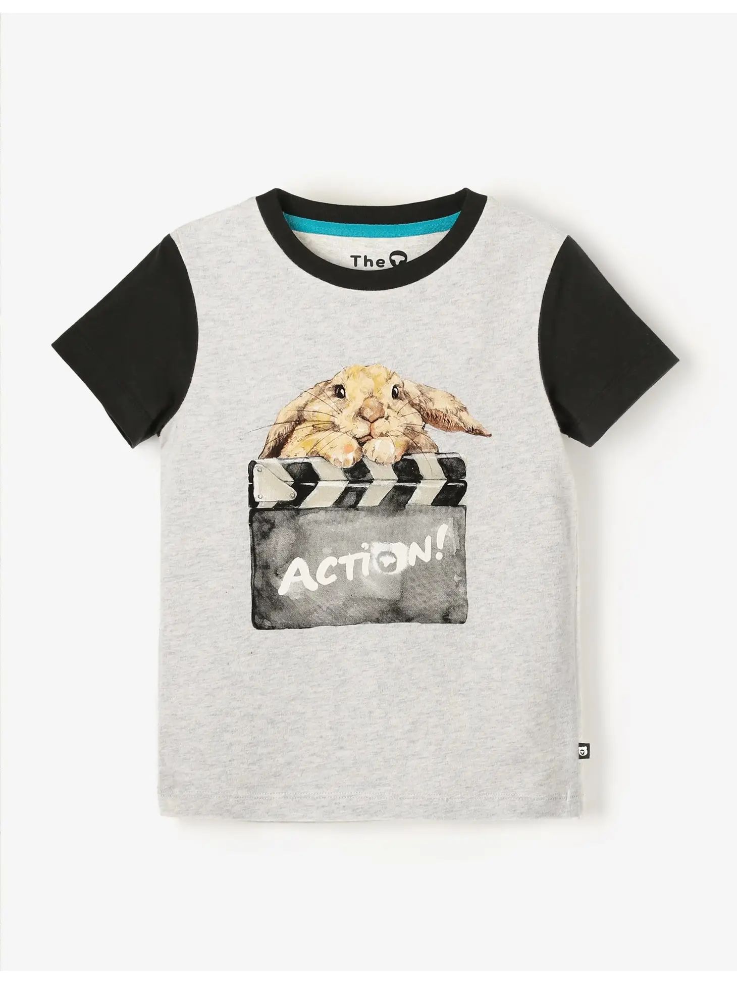T-shirt kortärmad Filmkanin – Unisex & Ekologisk Tröja för Barn | The QT 2–8 år
