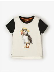Kortärmad t-shirt tröja barn - Lunnefågel – Ekologisk & Unisex | The QT 2–8 år