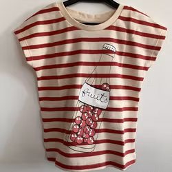 Kortärmad barn T-shirt tröja Fruit - 24mån-5år ekologiska barnkläder