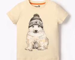 T-shirt tröja barn kortärmad Isbjörn - 2-8år ekologiska barnkläder
