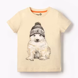 T-shirt tröja barn kortärmad Isbjörn - 2-8år ekologiska barnkläder