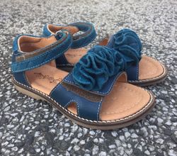 Bambi Sandal barn blå med volang -Stl 27