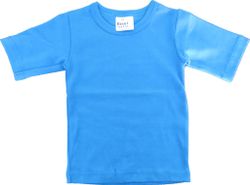Basic t-shirt tröja för barn - kortärmad Klarblå 70/80,80/90cl