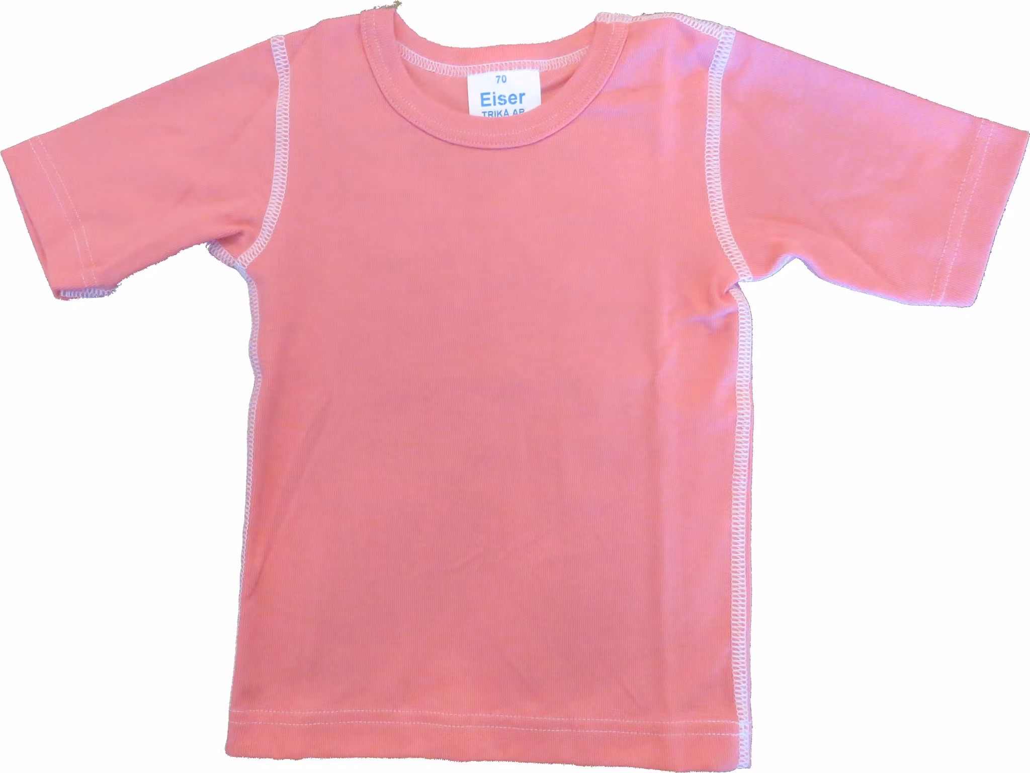 Basic t-shirt tröja för barn - kortärmad mörkrosa 70/80, 80/90cl