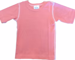 Basic t-shirt tröja för barn - kortärmad mörkrosa 70/80, 80/90cl