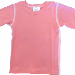 Basic t-shirt tröja för barn - kortärmad mörkrosa 70/80, 80/90cl