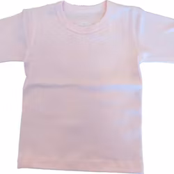 Basic t-shirt tröja för barn - kortärmad ljusrosa 70/80, 100/110cl