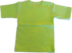 Basic t-shirt tröja för barn - kortärmad limegrön 70/86cl