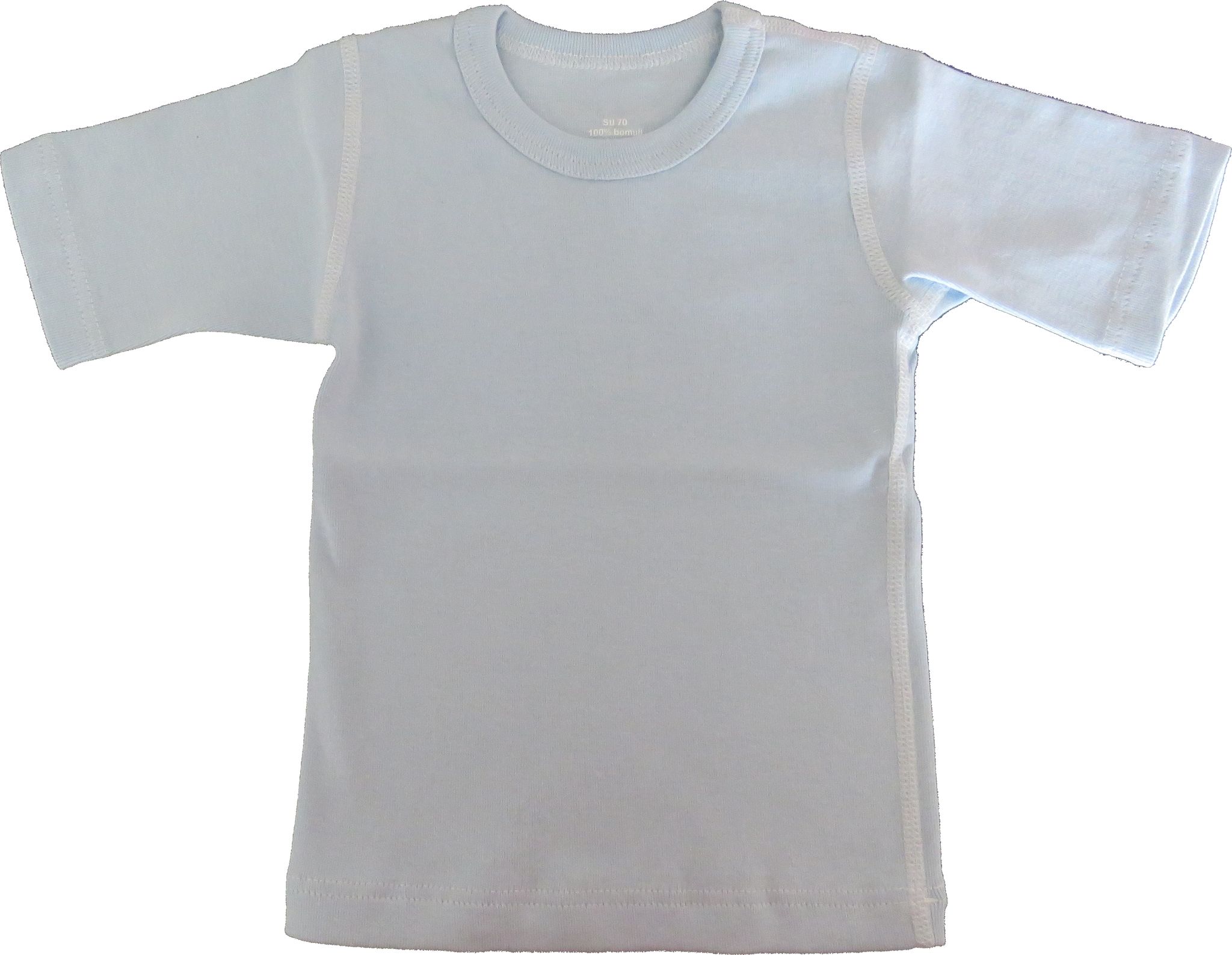 Basic t-shirt tröja för barn -kortärmad ljusblå 70/80cl, 80/90cl