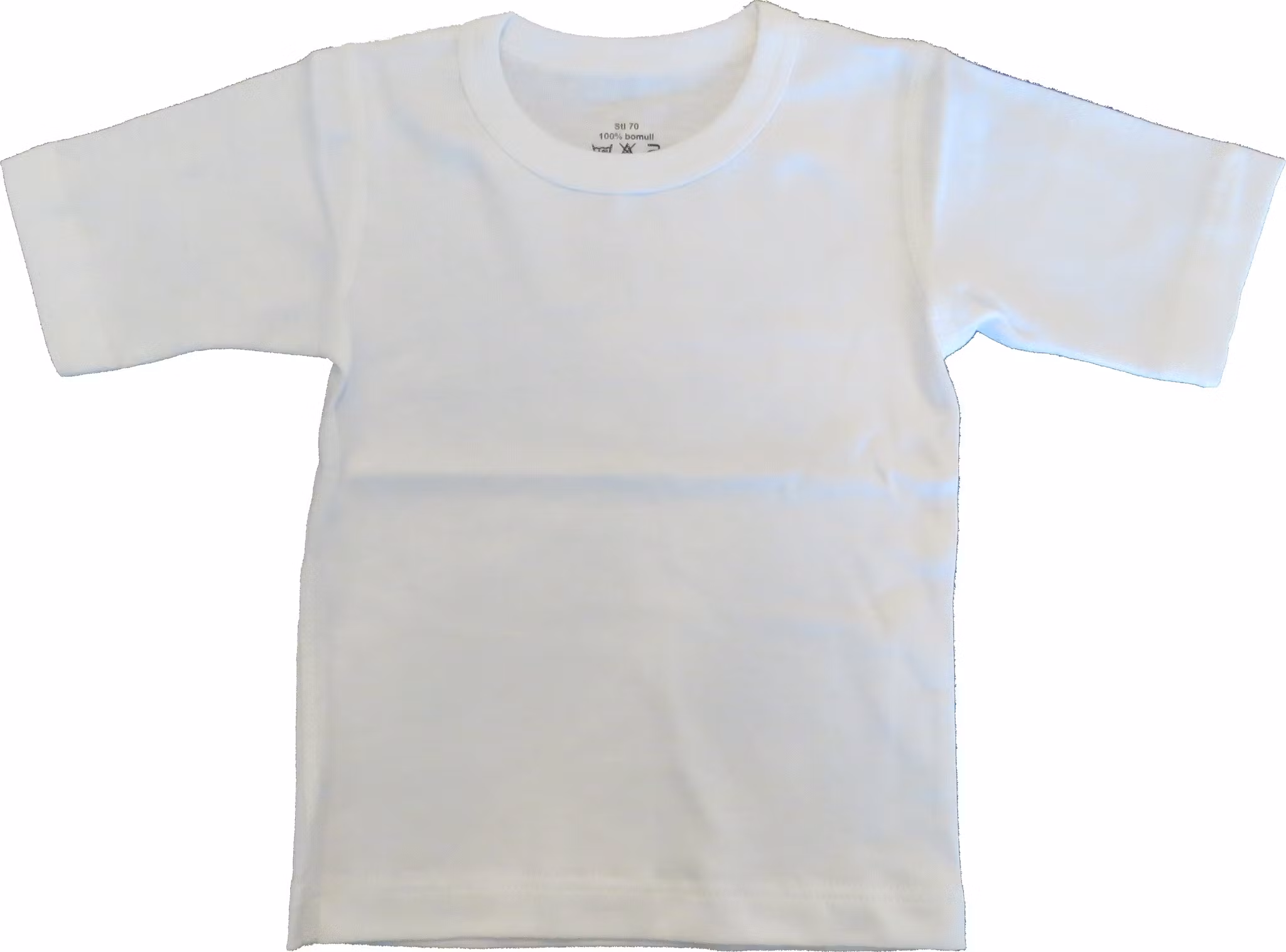 Basic t-shirt tröja för barn kortärmad vit 70/80cl, 80/90cl