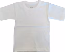 Basic t-shirt tröja för barn kortärmad vit 70/80cl, 80/90cl
