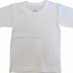 Basic t-shirt tröja för barn kortärmad vit 70/80cl, 80/90cl