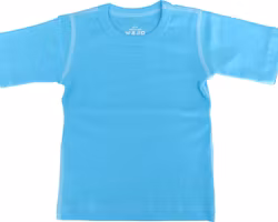 Basic t-shirt tröja för barn kortärmad turkosa 70/86cl