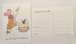Inbjudningskort till kalas - 10st enkla