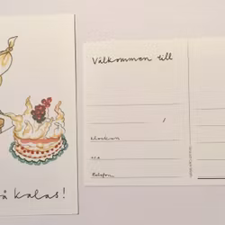 Inbjudningskort till kalas - 10st enkla