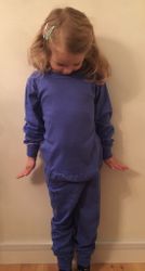 Pyjamas 2-delad långärmad barn blå - 110-150cl
