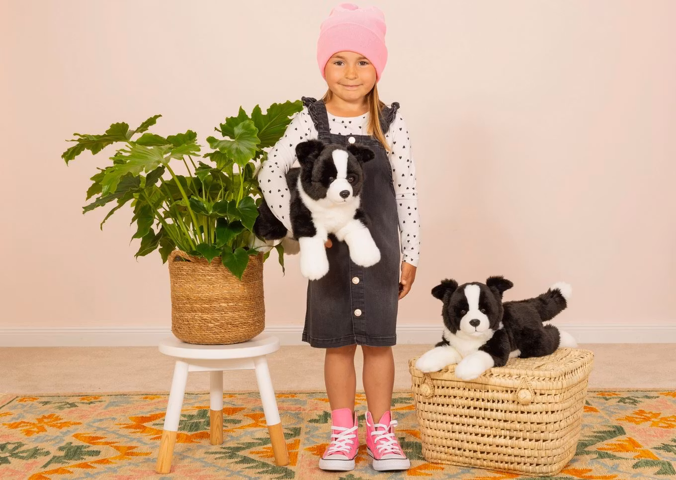 Mjukisdjur Gosedjur Stor Hund Border collie ligganade 45cm Teddy Hermann