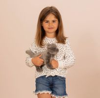 Mjukisdjur Gosedjur Katt Grå Carthusian  stående 20cm Teddy Hermann