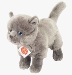 Mjukisdjur Gosedjur Katt Grå Carthusian  stående 20cm Teddy Hermann