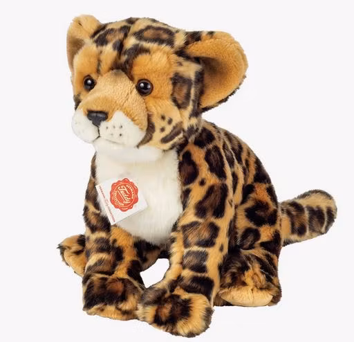 Mjukisdjur leopard sittande 27cm