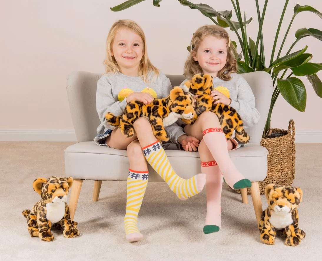 Mjukisdjur Gosedjur Leopard sittande 27cm Teddy Hermann