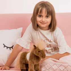 Mjukisdjur Gosedjur Häst Shetland Ponny 25 cm Teddy Hermann