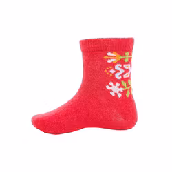 Barnstrumpor merinoull Monica - Röd 16-34