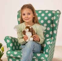 Mjukisdjur Gosedjur Kanin Dvärgvädur mörkbrun/vit 20cm Teddy Hermann