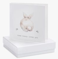 Kort + Örhängen i sterlingsilver - Some bunny loves you