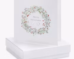 Julkort + Örhängen i sterlingsilver - Julkrans