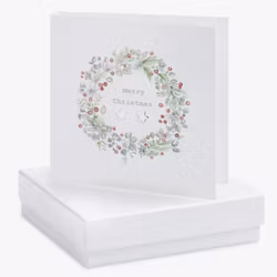 Julkort + Örhängen i sterlingsilver - Julkrans