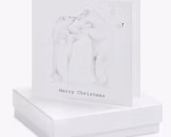 Julkort + Örhängen i sterlingsilver - Isbjörnar