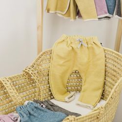 Sweatpants mjukis byxor baby barn - utan mudd Senapsgula 50-104cl