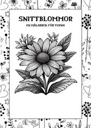 Målarbok för Vuxna - Snittblommor 20 sidor