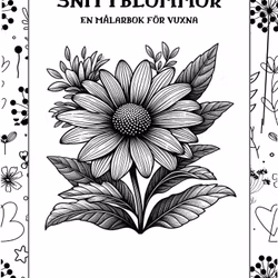 Målarbok för Vuxna - Snittblommor 20 sidor